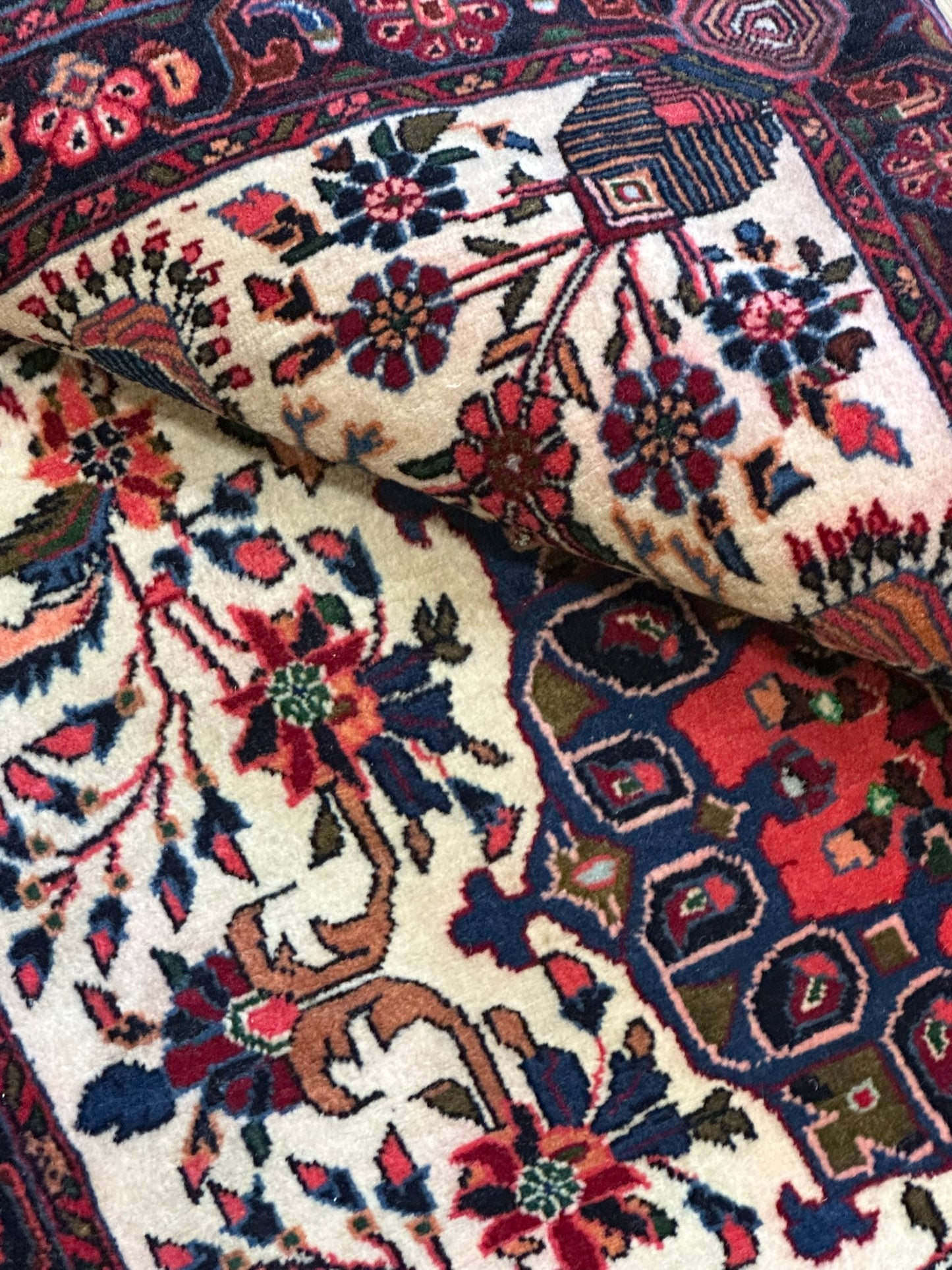 Orientteppich handgeknüpft 100x63 cm Bidjar Korkwolle