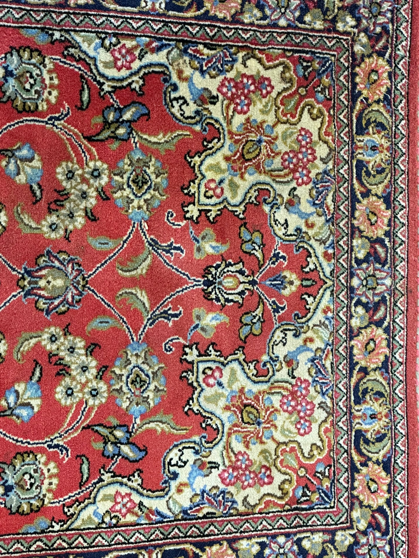 Orientteppich handgeknüpft Ghom Korkwolle 205x70 cm