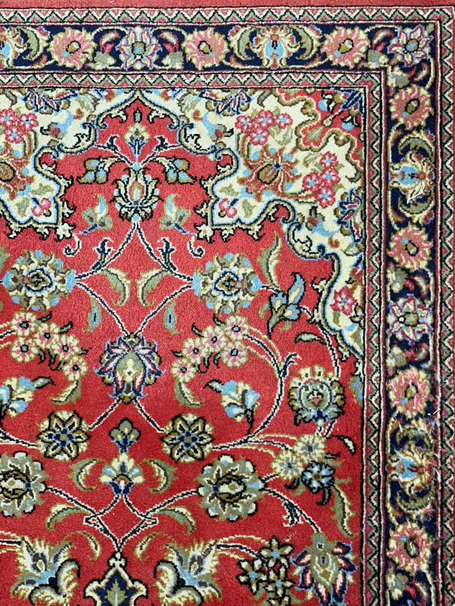 Orientteppich handgeknüpft Ghom Korkwolle 205x70 cm
