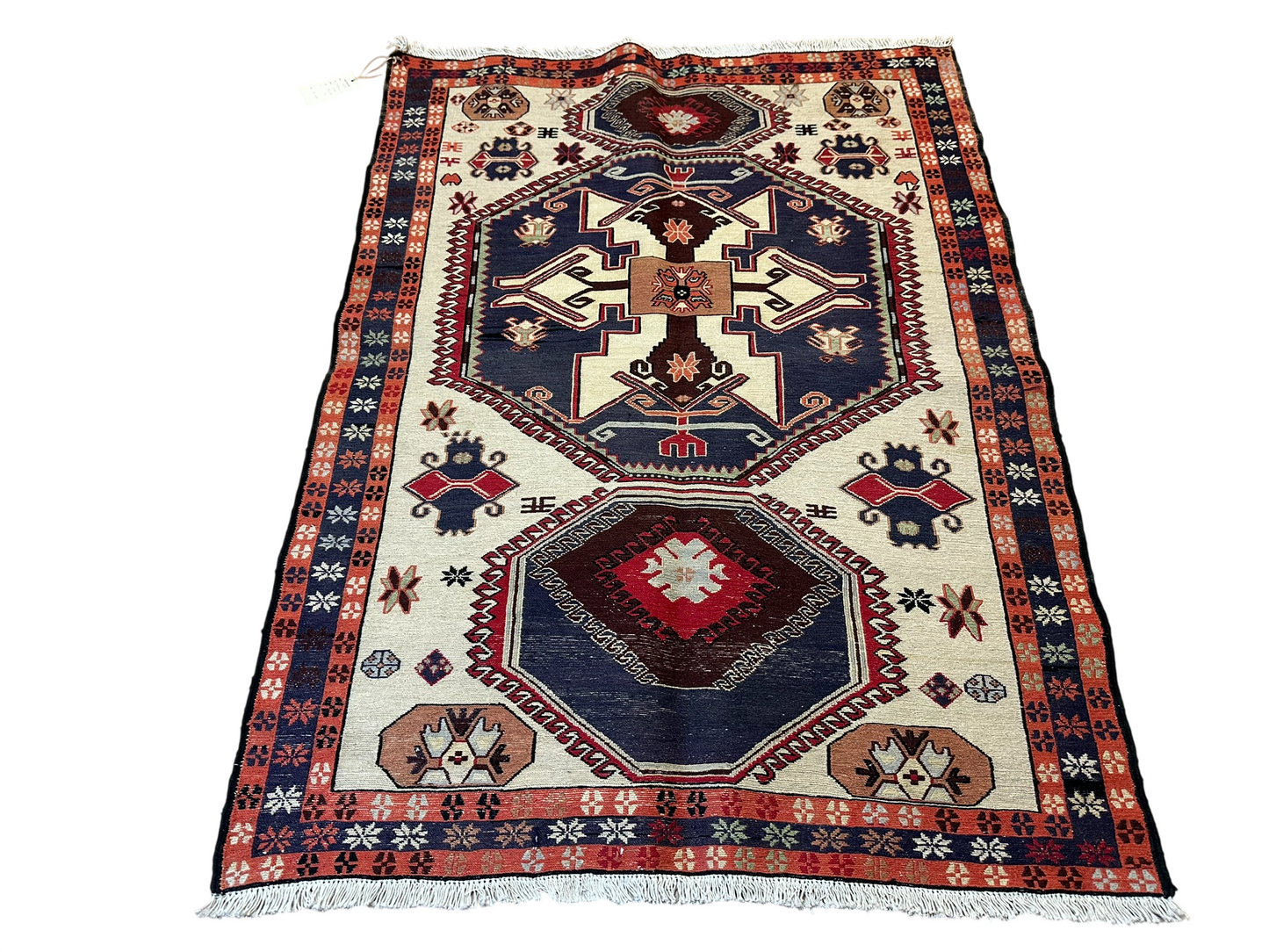 Orientteppich handgeknüpft 147x100 cm Sumack Schurwolle