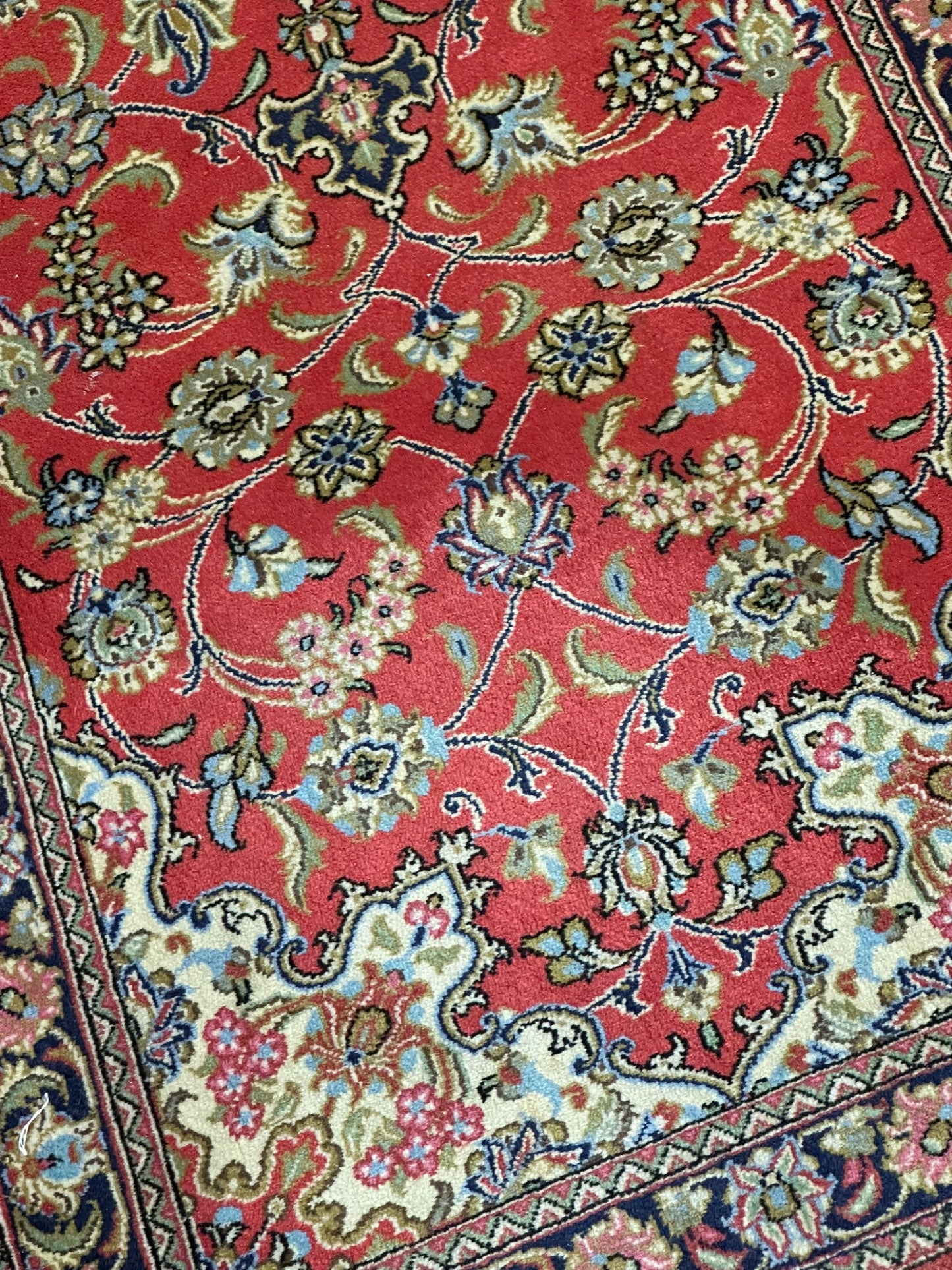Orientteppich handgeknüpft Ghom Korkwolle 205x70 cm