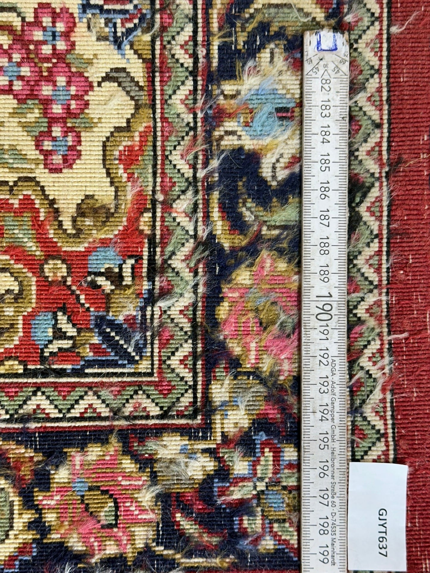 Orientteppich handgeknüpft Ghom Korkwolle 205x70 cm
