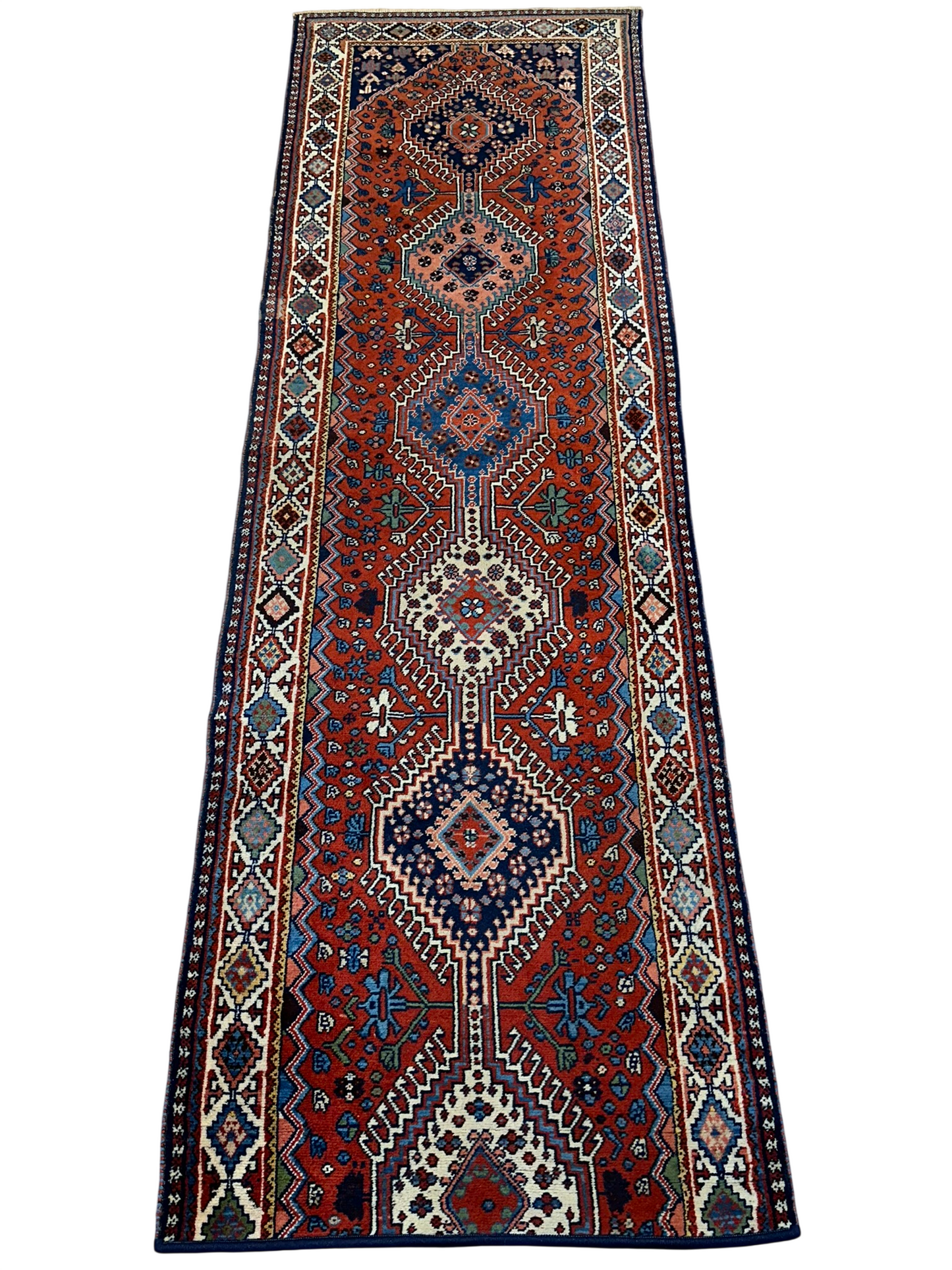 Orientteppich handgeknüpft Gaschgai Läufer 247x76 cm