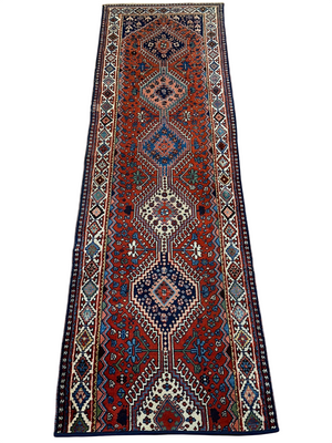Orientteppich handgeknüpft Gaschgai Läufer 247x76 cm
