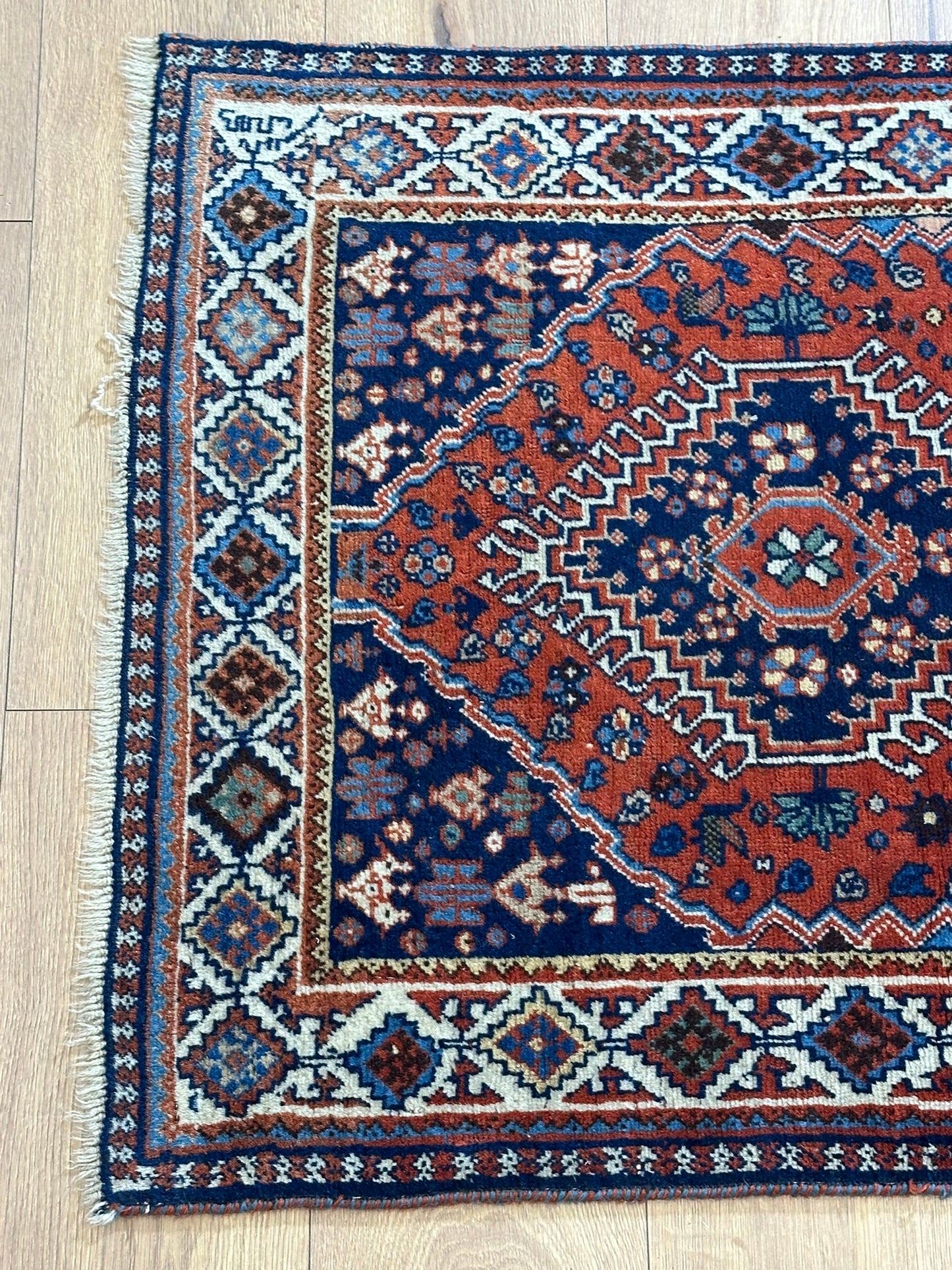 Orientteppich handgeknüpft Gaschgai Läufer 247x76 cm