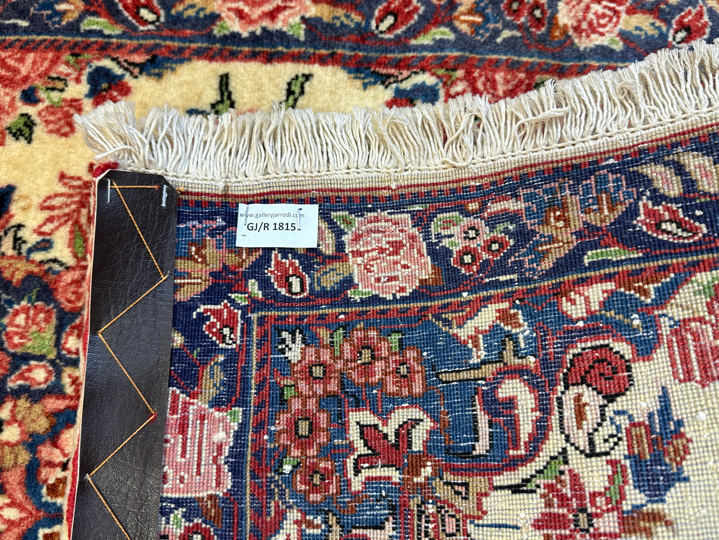 Handgeknüpfter Perser Orientteppich Sarough Jugendstil  Naturfarben 92x64 cm