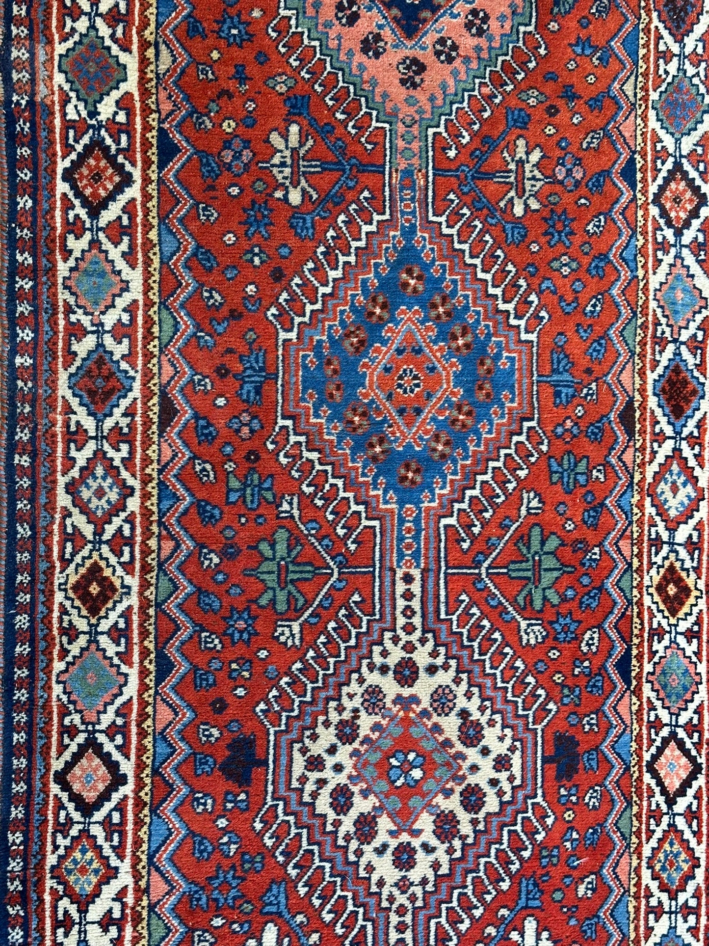 Orientteppich handgeknüpft Gaschgai Läufer 247x76 cm