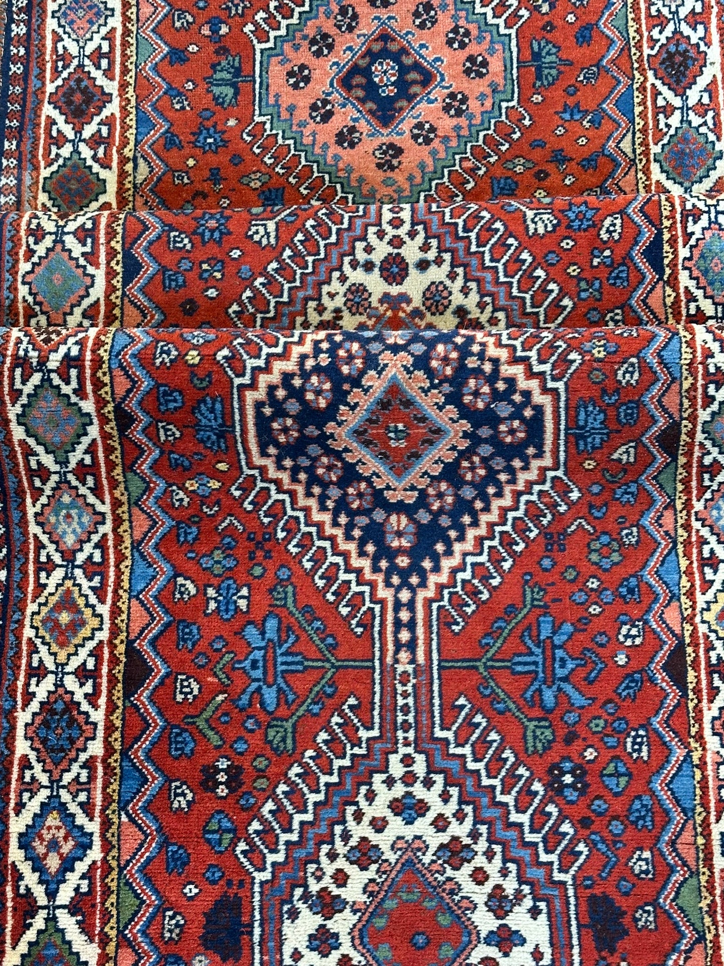 Orientteppich handgeknüpft Gaschgai Läufer 247x76 cm