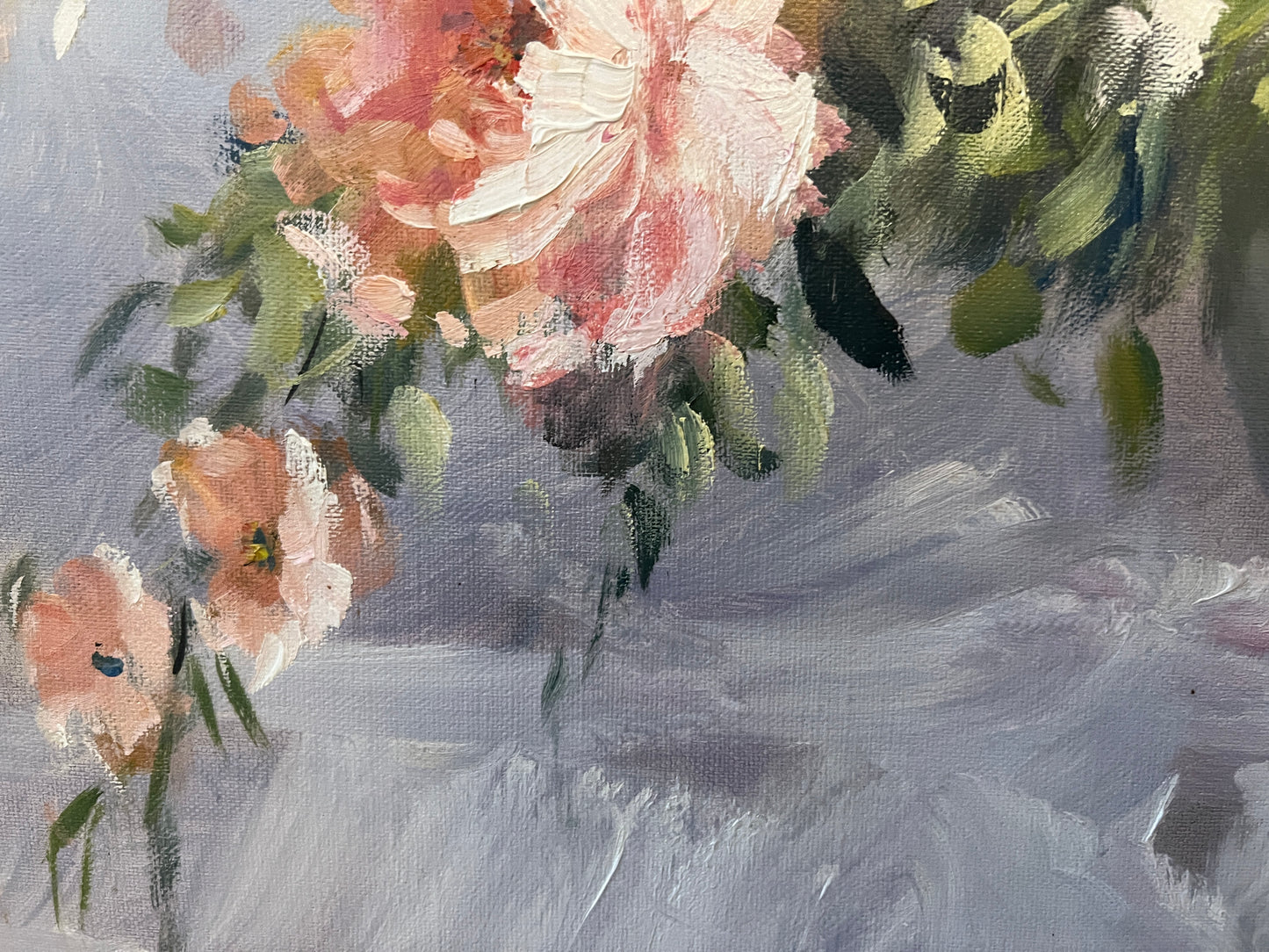 Katharina SCHÖTTLER (1935-2016) Ölgemälde Pastell Blumenstillleben 90x80cm