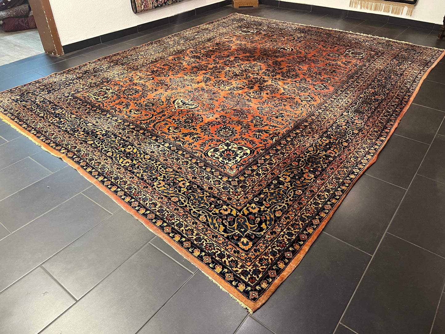 Perserteppich Orientteppich Handgeknüpfter Teppich Sarough 400x305cm