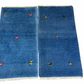 Indo Gabbeh Orientteppich handgeknüpft 125x66/123x66 cm