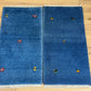 Indo Gabbeh Orientteppich handgeknüpft 125x66/123x66 cm