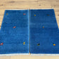 Indo Gabbeh Orientteppich handgeknüpft 125x66/123x66 cm