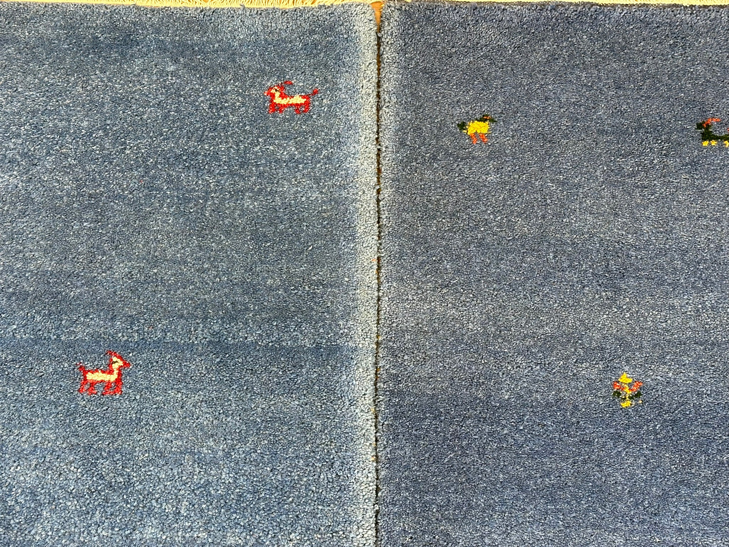 Indo Gabbeh Orientteppich handgeknüpft 125x66/123x66 cm