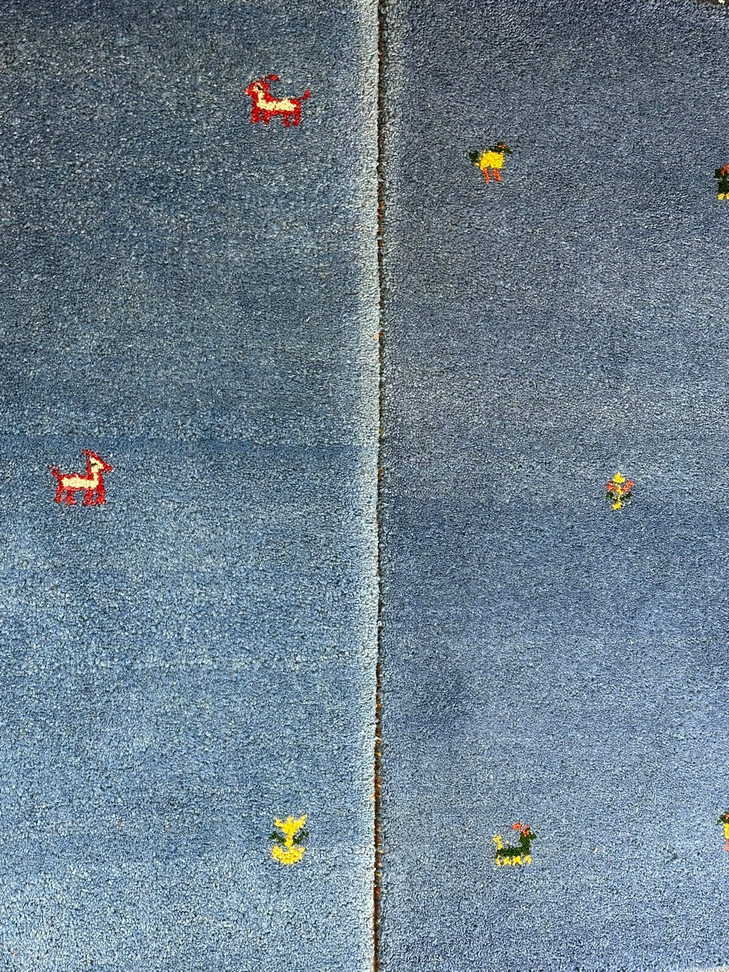 Indo Gabbeh Orientteppich handgeknüpft 125x66/123x66 cm