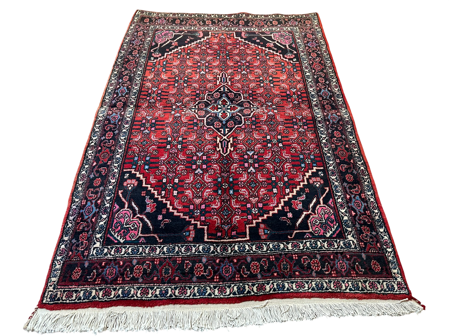Orientteppich handgeknüpft 157x104 cm Bidjar Schurwolle