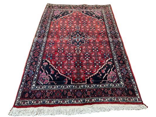 Orientteppich handgeknüpft 157x104 cm Bidjar Schurwolle