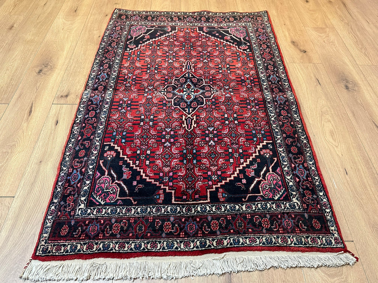 Orientteppich handgeknüpft 157x104 cm Bidjar Schurwolle
