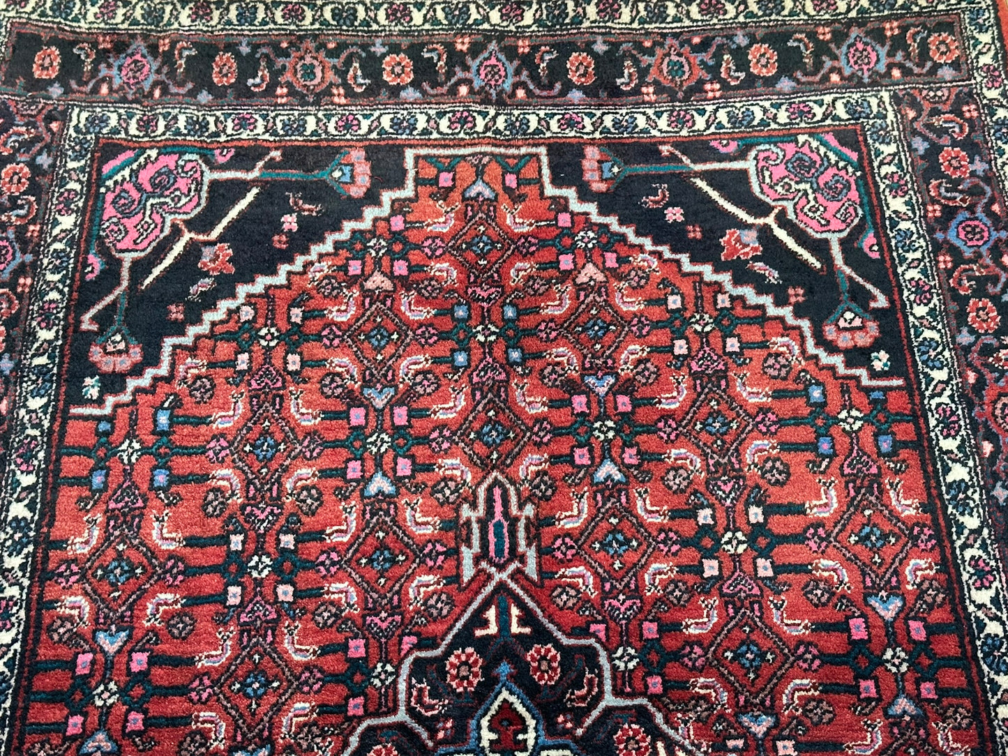 Orientteppich handgeknüpft 157x104 cm Bidjar Schurwolle