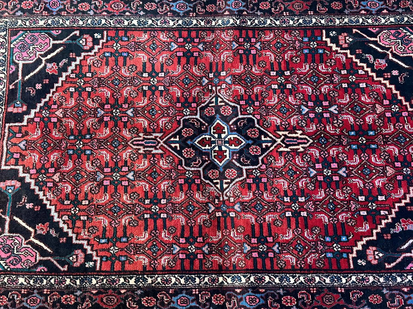 Orientteppich handgeknüpft 157x104 cm Bidjar Schurwolle