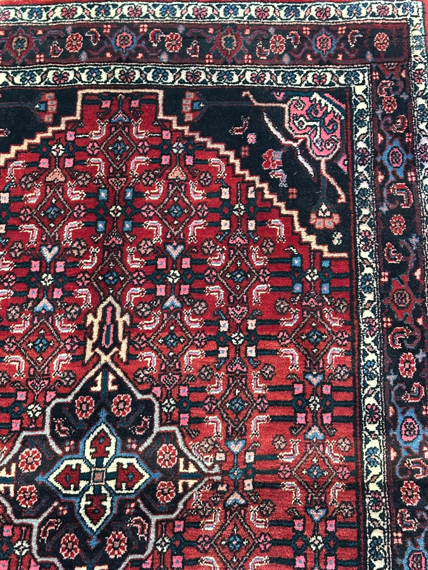 Orientteppich handgeknüpft 157x104 cm Bidjar Schurwolle