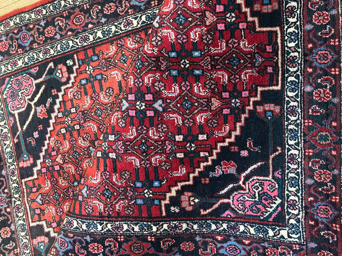 Orientteppich handgeknüpft 157x104 cm Bidjar Schurwolle