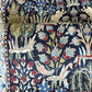 Orientteppich handgeknüpft Seide Lebensbaum Tiermotiv 126x87 cm