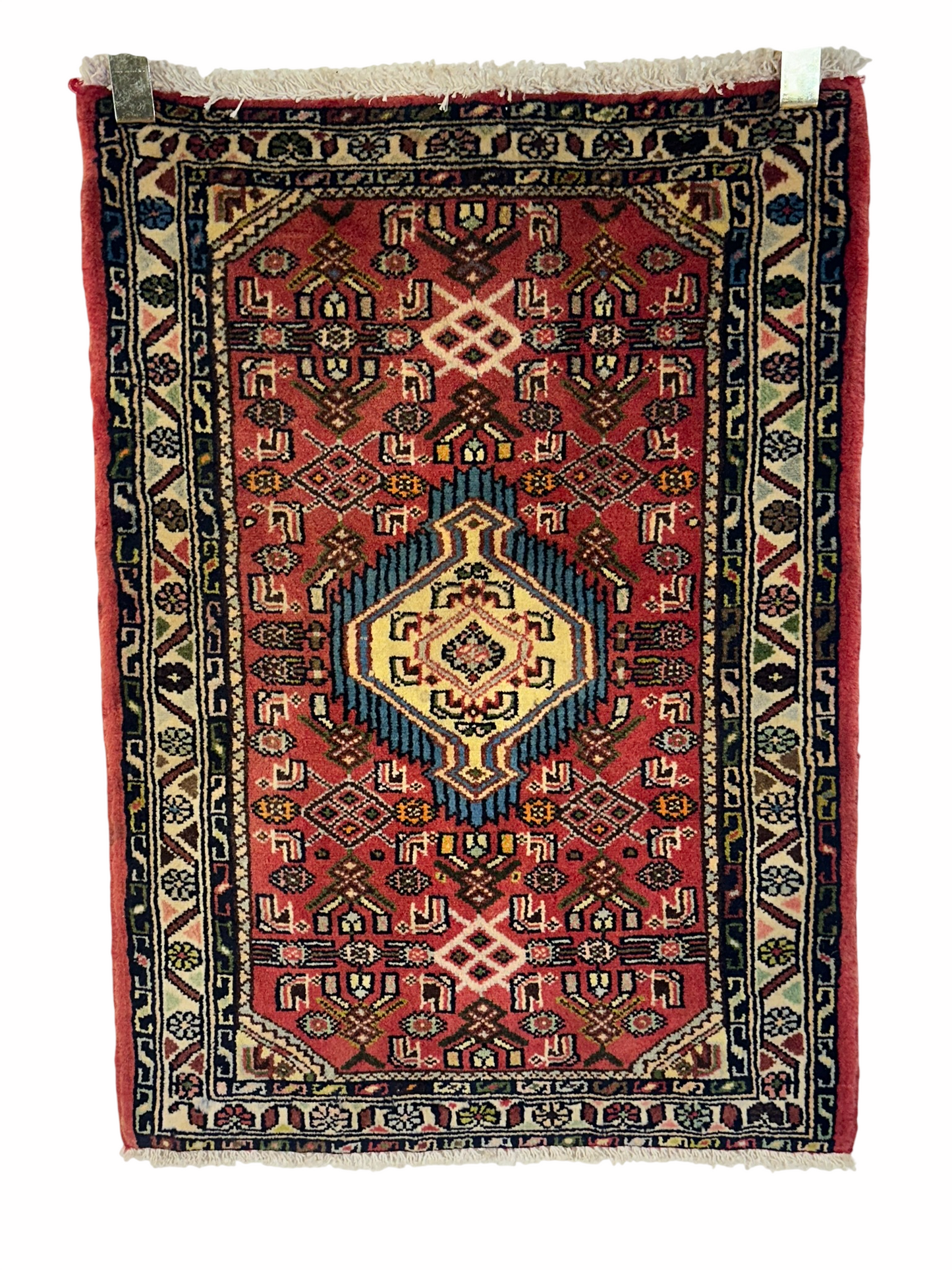 Orientteppich handgeknüpft Hamadan 90x62 cm