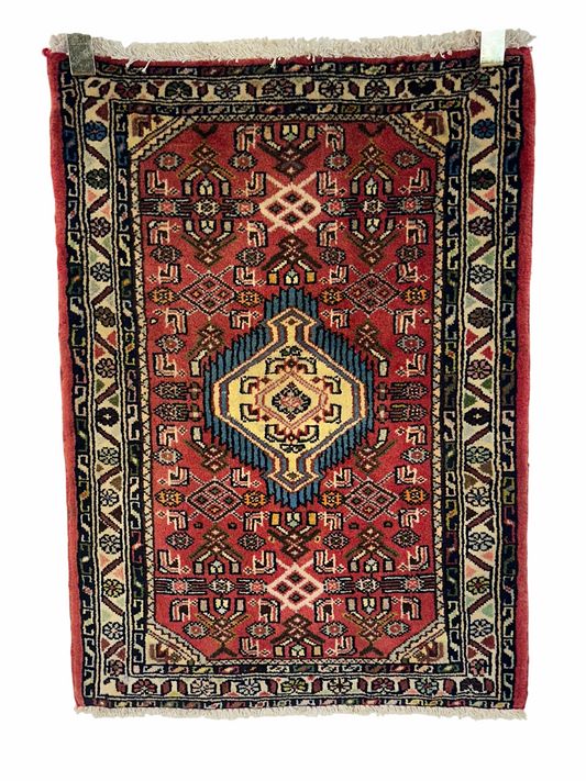 Orientteppich handgeknüpft Hamadan 90x62 cm