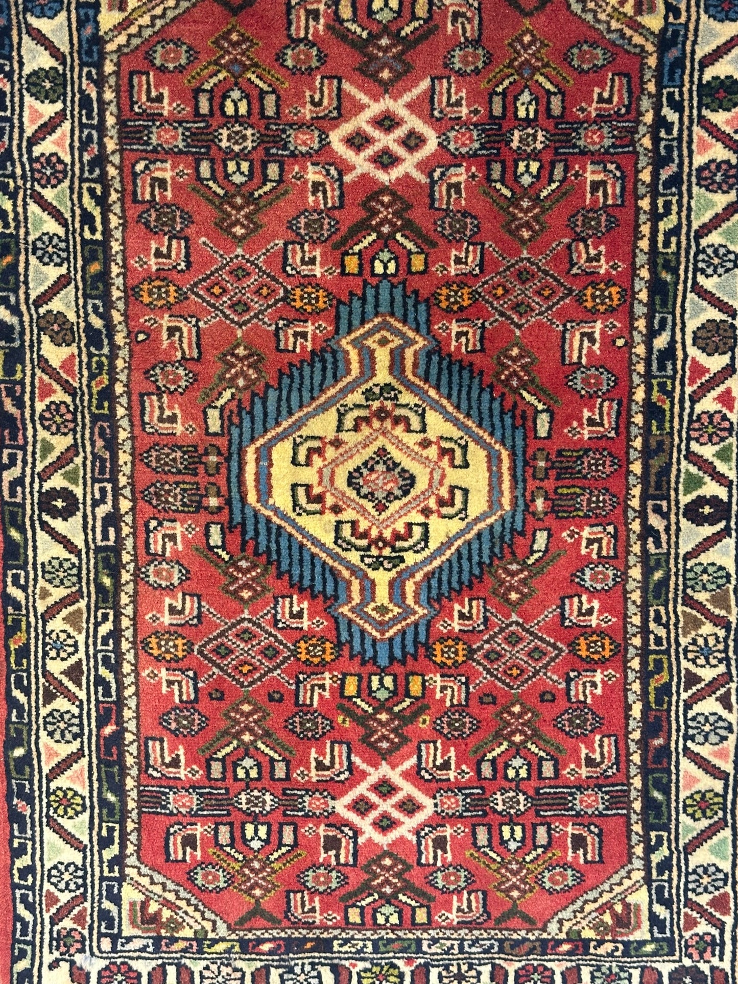 Orientteppich handgeknüpft Hamadan 90x62 cm