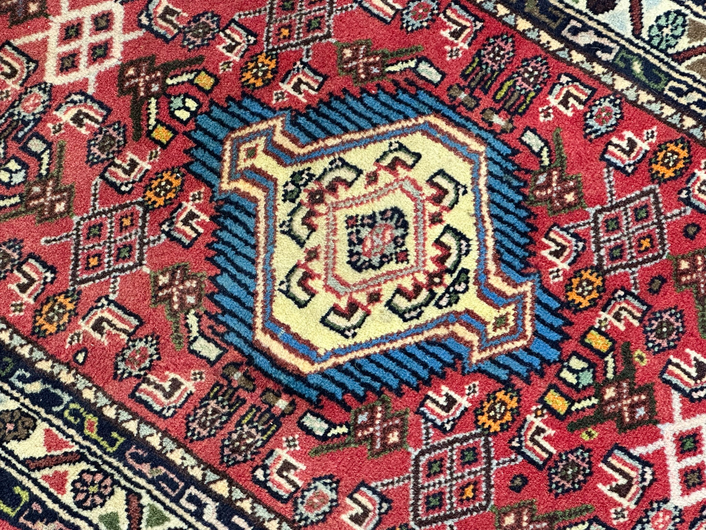 Orientteppich handgeknüpft Hamadan 90x62 cm