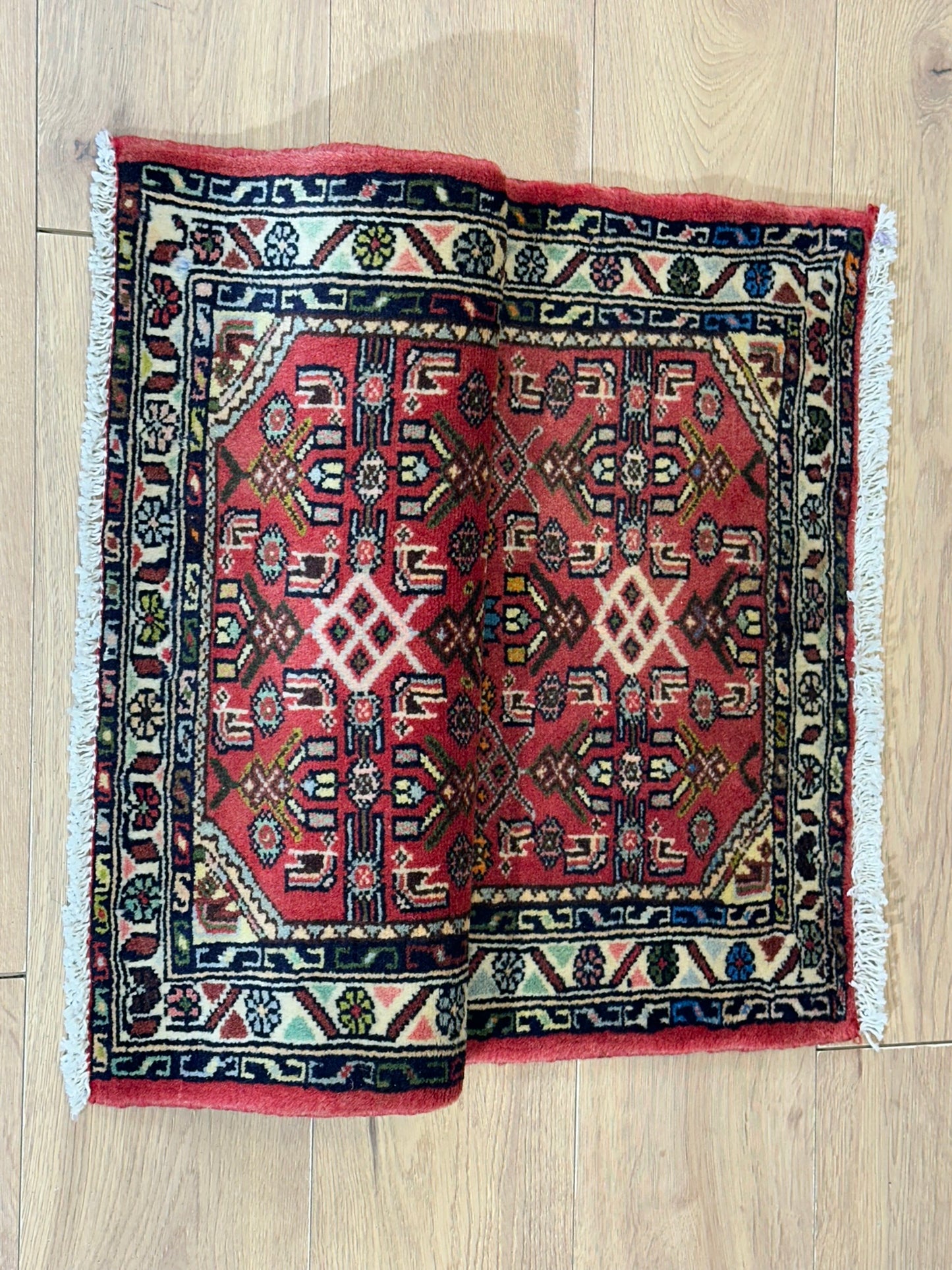 Orientteppich handgeknüpft Hamadan 90x62 cm