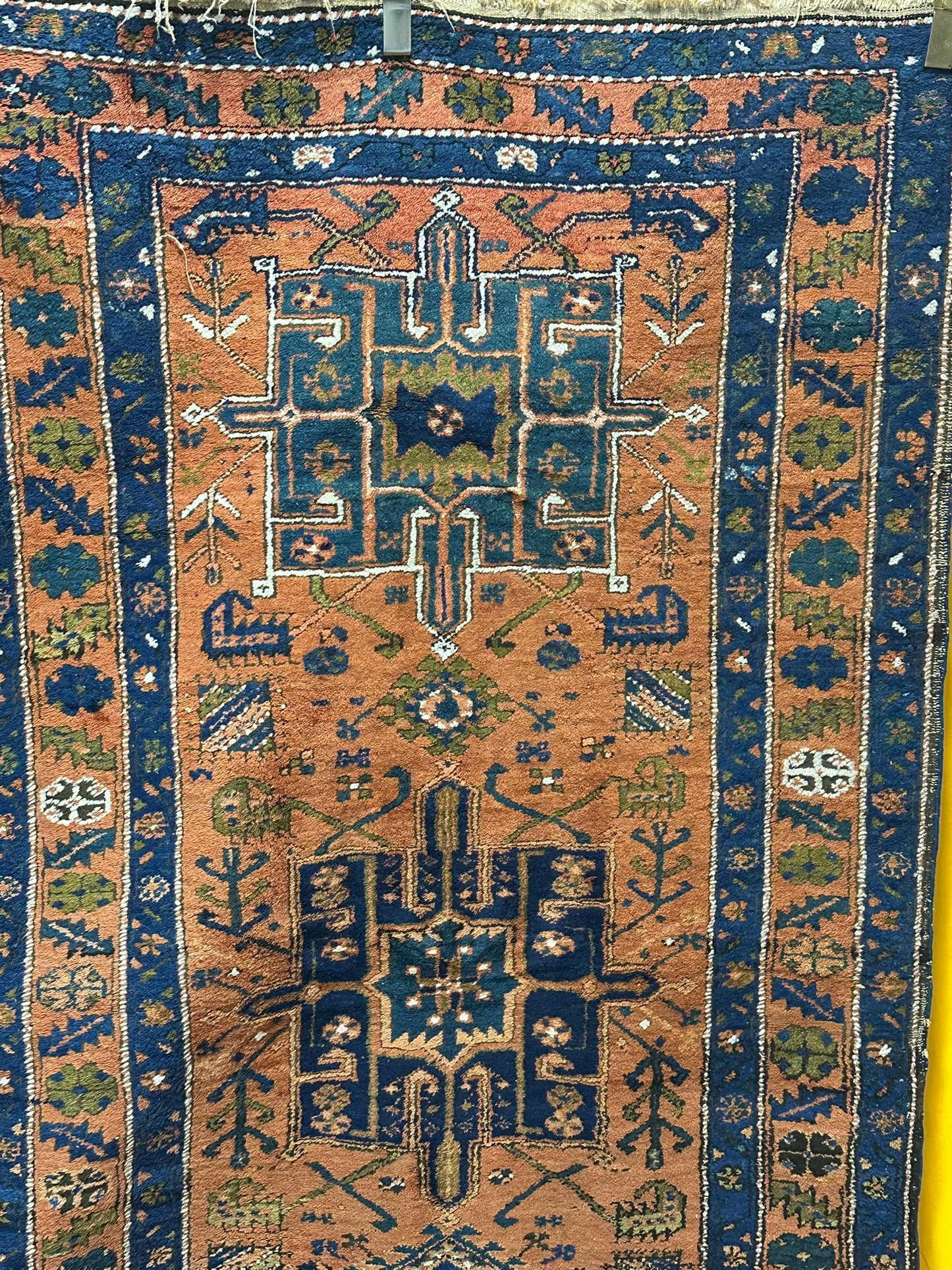 Orientteppich handgeknüpft 462x118 cm Heriz Antik