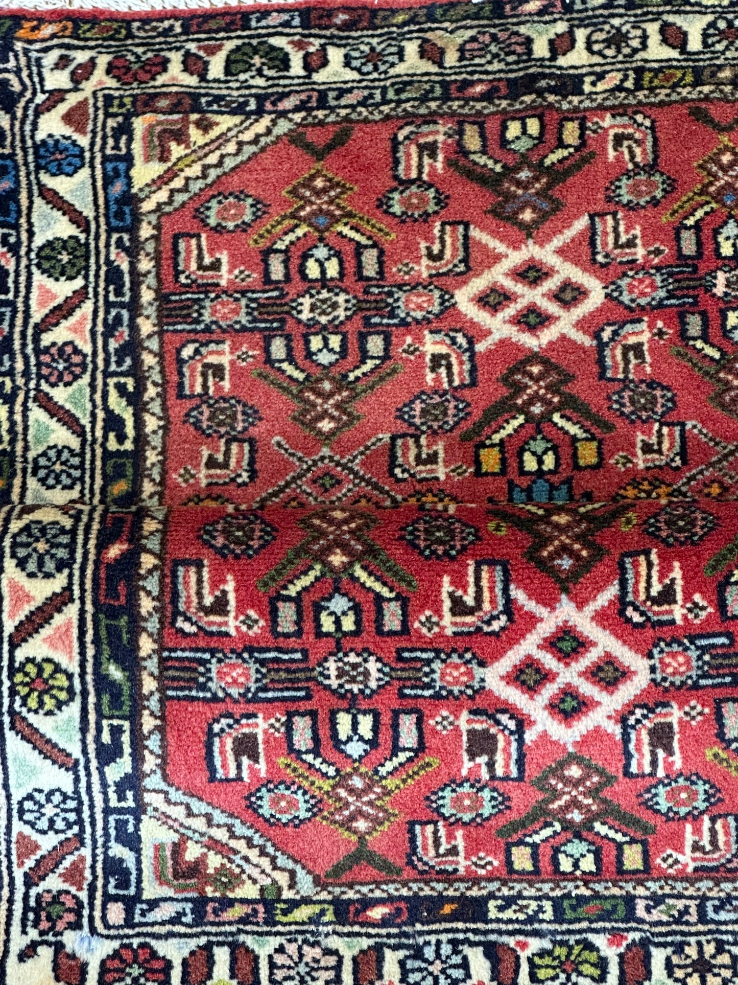 Orientteppich handgeknüpft Hamadan 90x62 cm