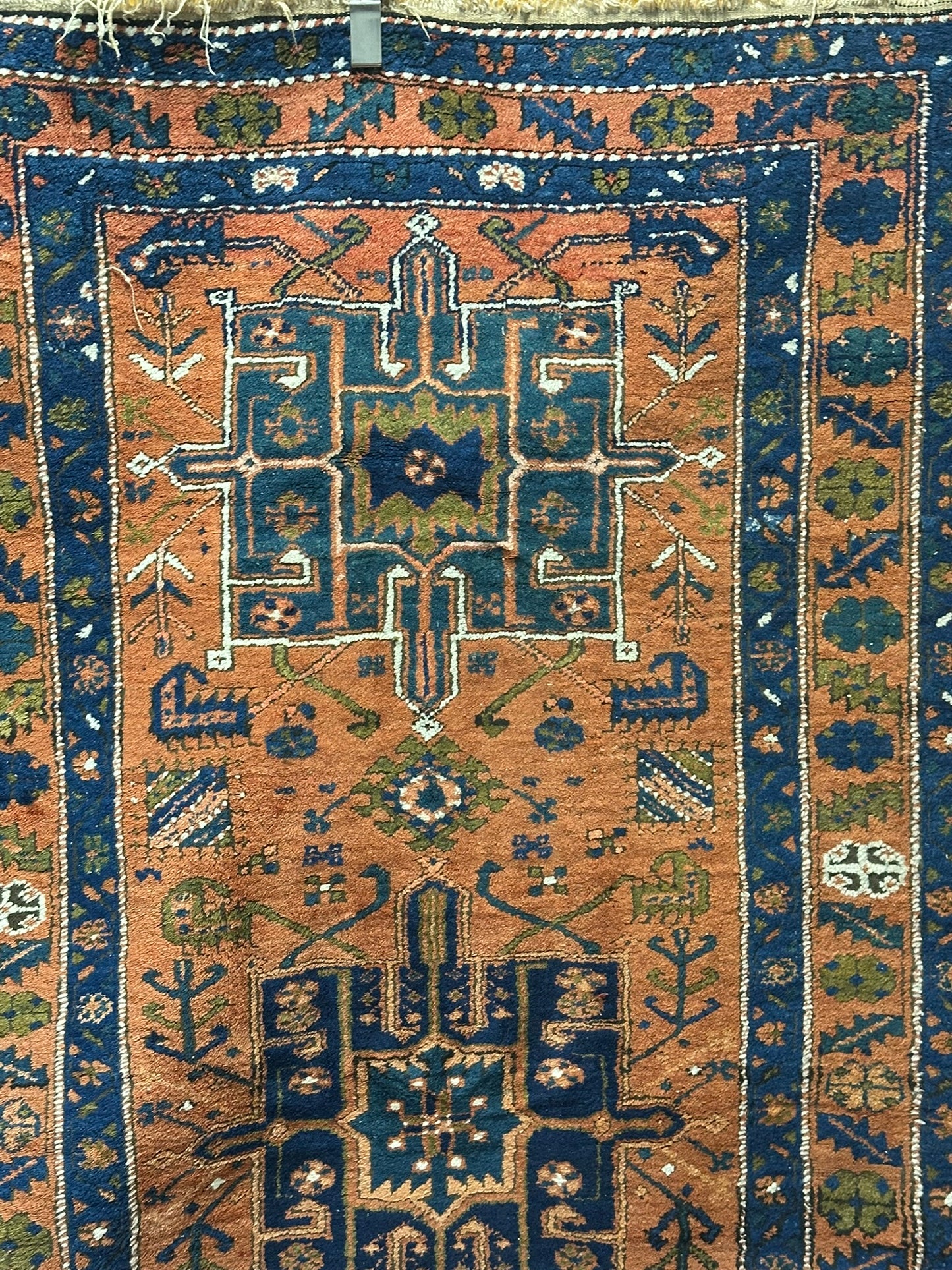Orientteppich handgeknüpft 462x118 cm Heriz Antik