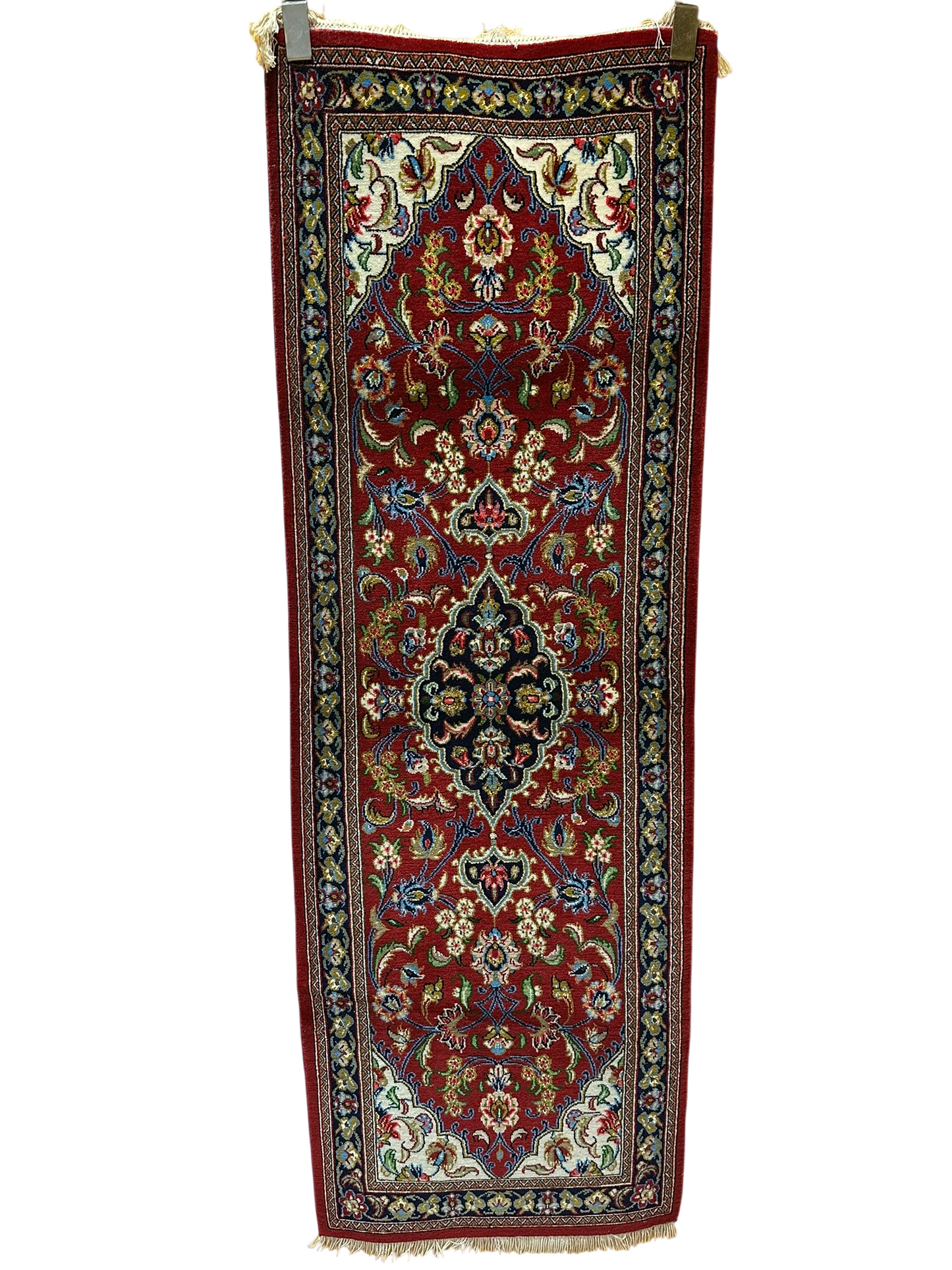 Orientteppich handgeknüpft 165x55 cm Ghom Korkwolle