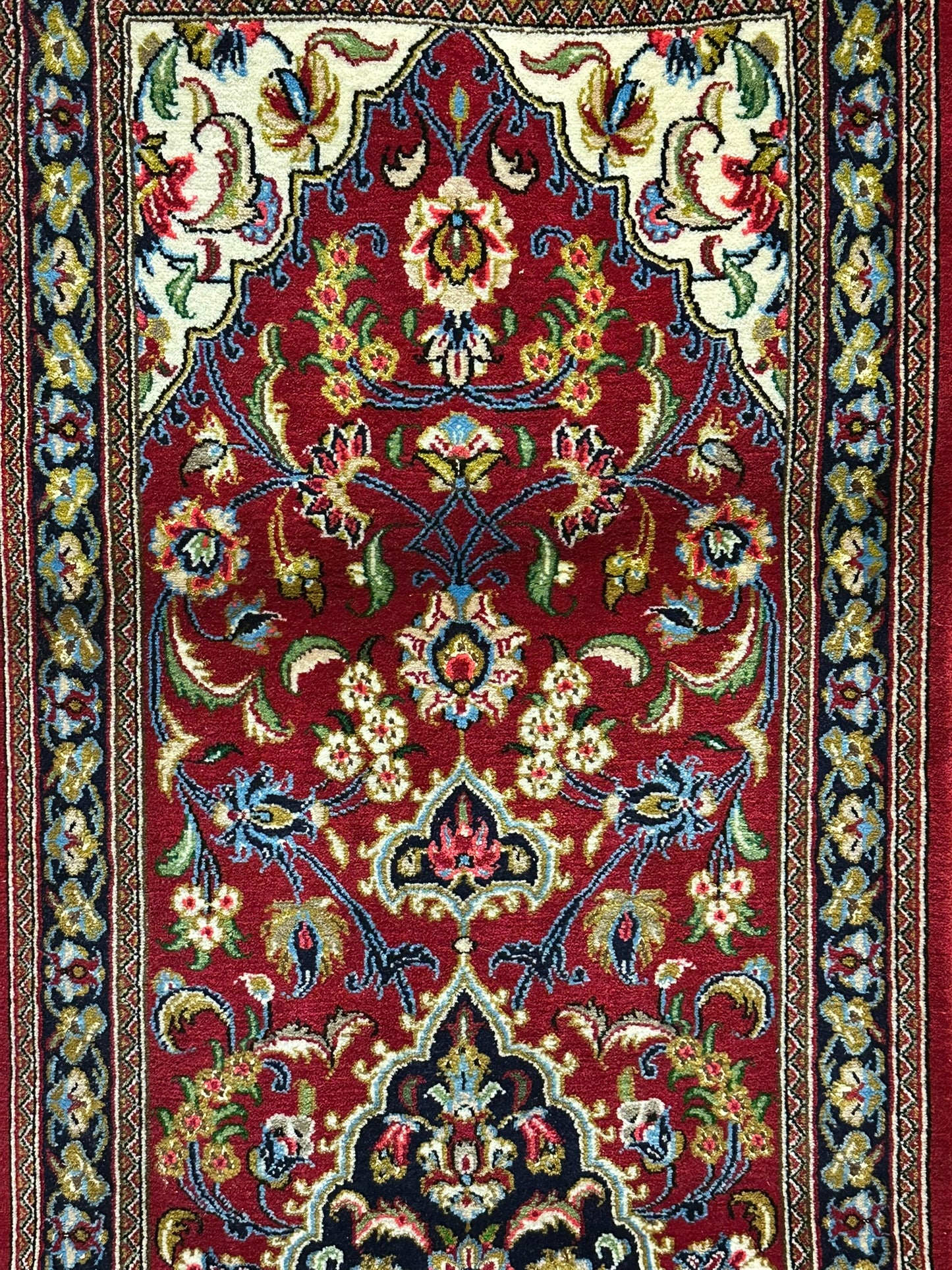 Orientteppich handgeknüpft 165x55 cm Ghom Korkwolle