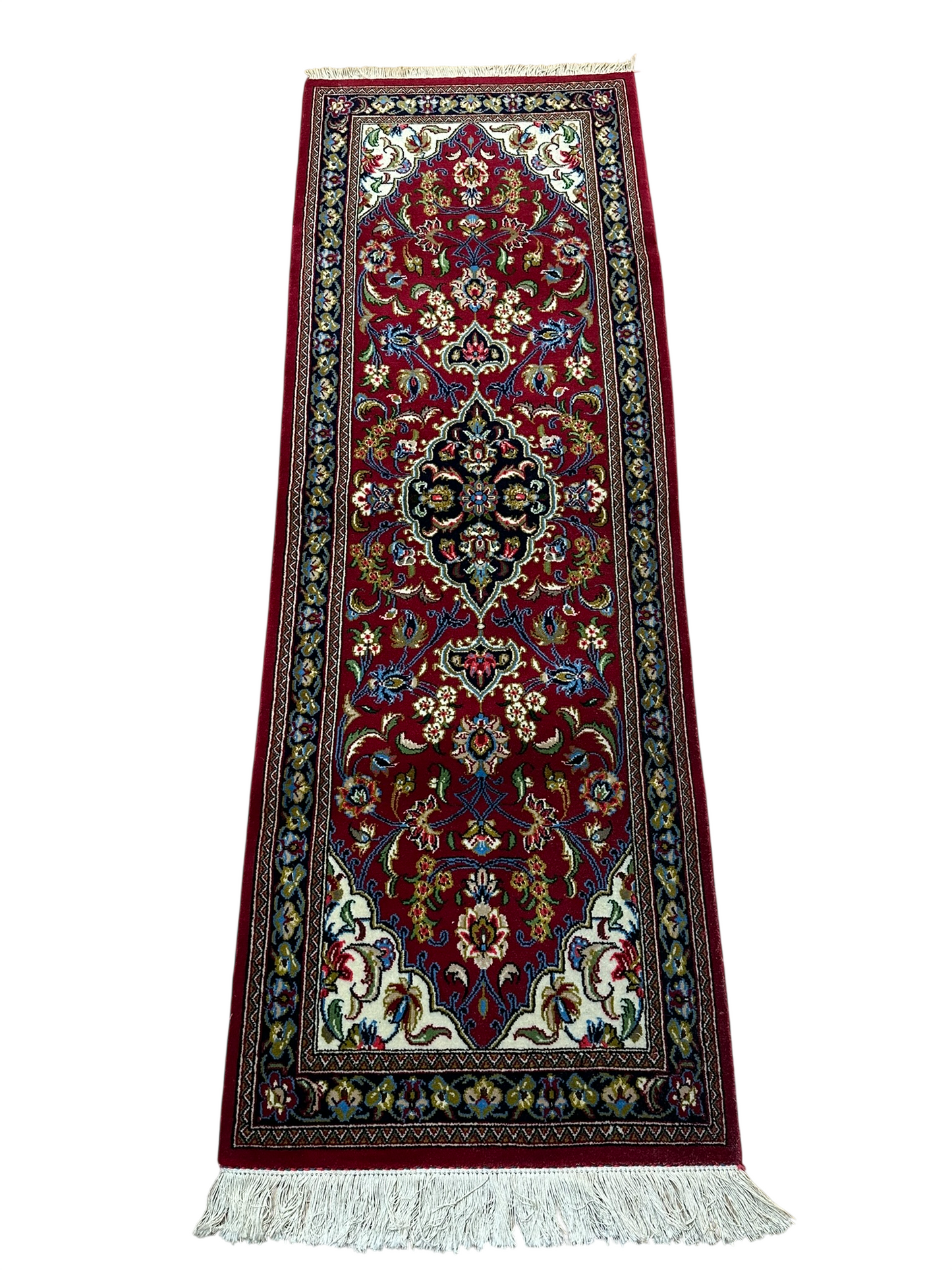 Orientteppich handgeknüpft 165x55 cm Ghom Korkwolle