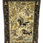 Orientteppich handgeknüpft Ghom Jagdmotiv Korkwolle Semi-Antik 213x142 cm