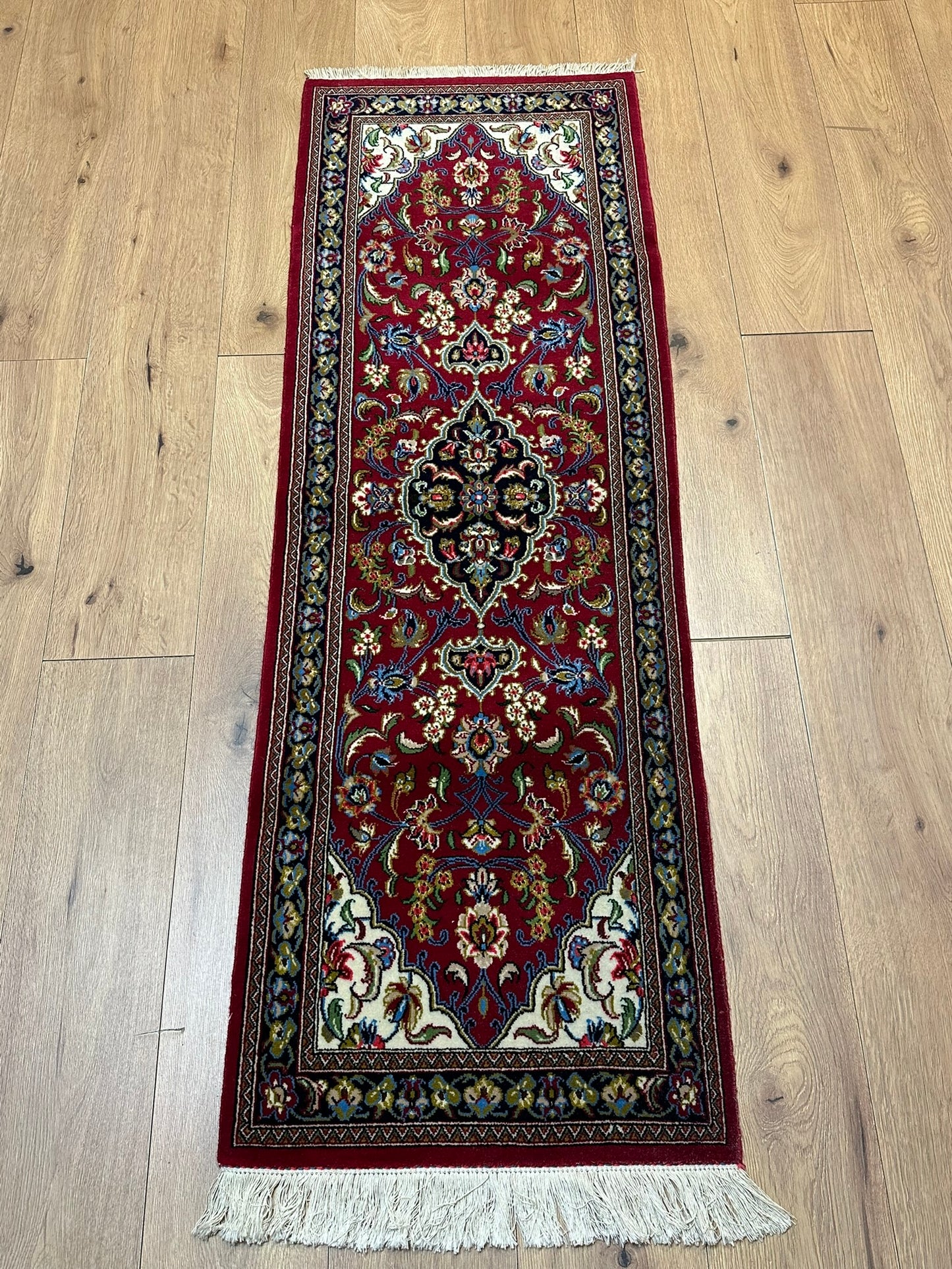 Orientteppich handgeknüpft 165x55 cm Ghom Korkwolle