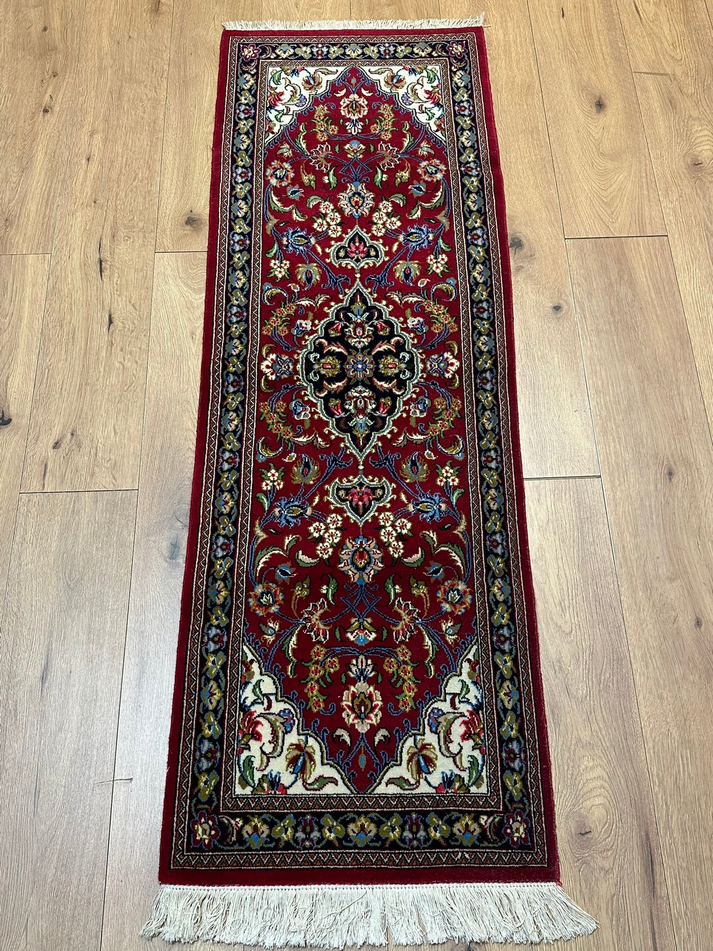 Orientteppich handgeknüpft 165x55 cm Ghom Korkwolle