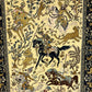 Orientteppich handgeknüpft Ghom Jagdmotiv Korkwolle Semi-Antik 213x142 cm