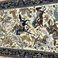 Orientteppich handgeknüpft Ghom Jagdmotiv Korkwolle Semi-Antik 213x142 cm