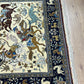 Orientteppich handgeknüpft Ghom Jagdmotiv Korkwolle Semi-Antik 213x142 cm