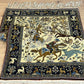 Orientteppich handgeknüpft Ghom Jagdmotiv Korkwolle Semi-Antik 213x142 cm