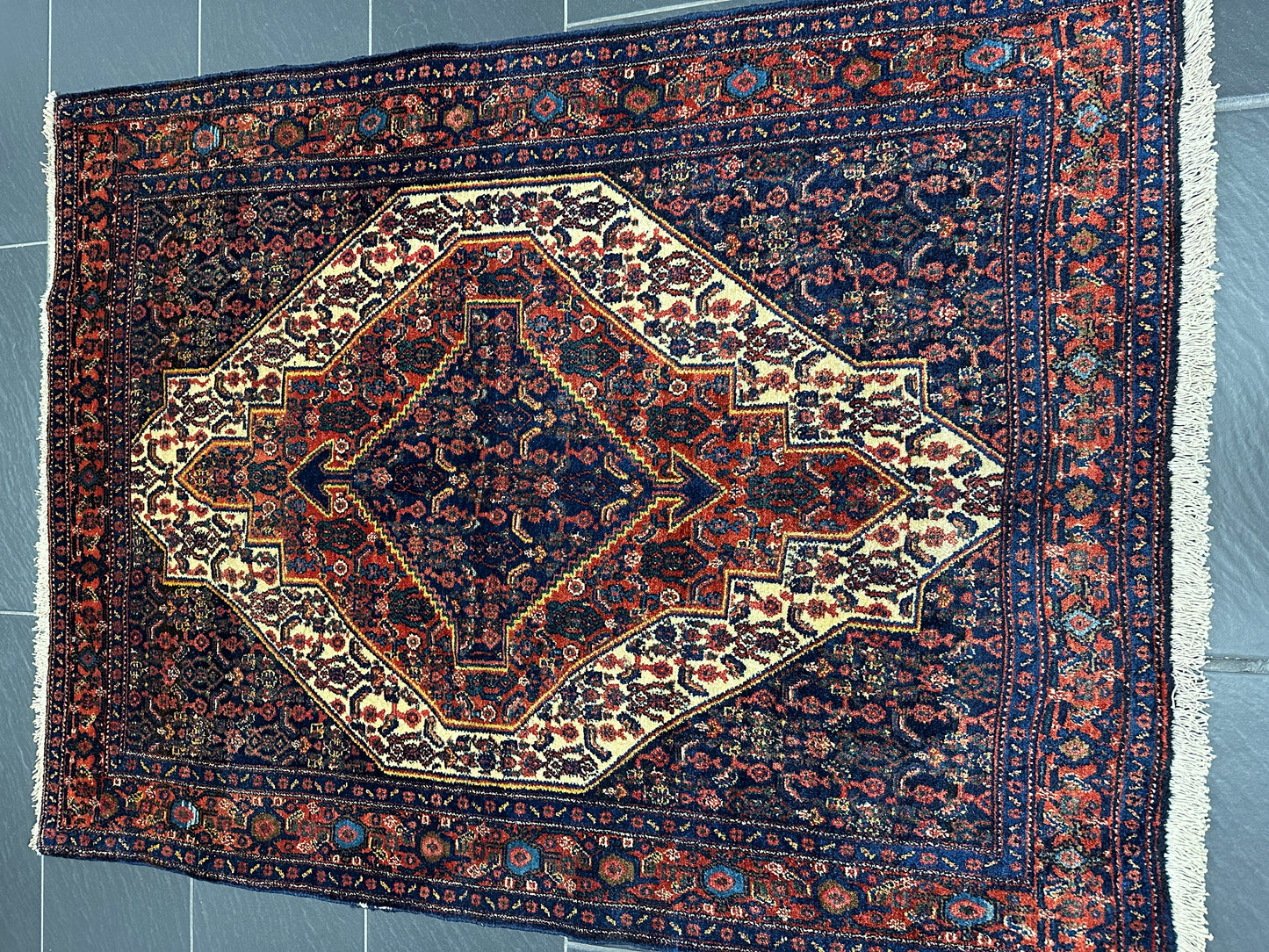 Handgeknüpfter Perser Orientteppich Senneh Wolle  162x121 cm