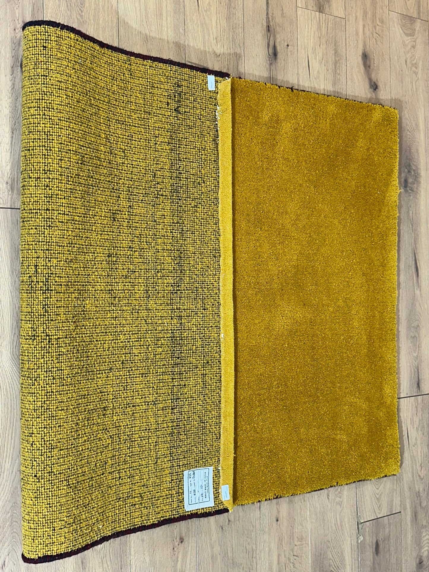 Indo Gabbeh Orientteppich handgeknüpft Gelb Modern 187x120 cm