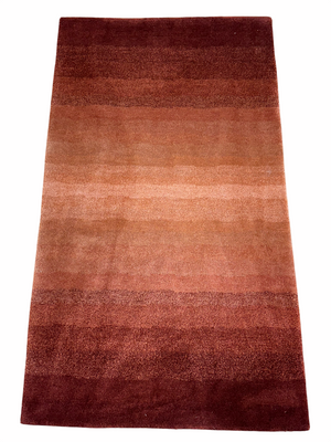 Indo Gabbeh Orientteppich handgeknüpft Terracotta Modern 156x90 cm
