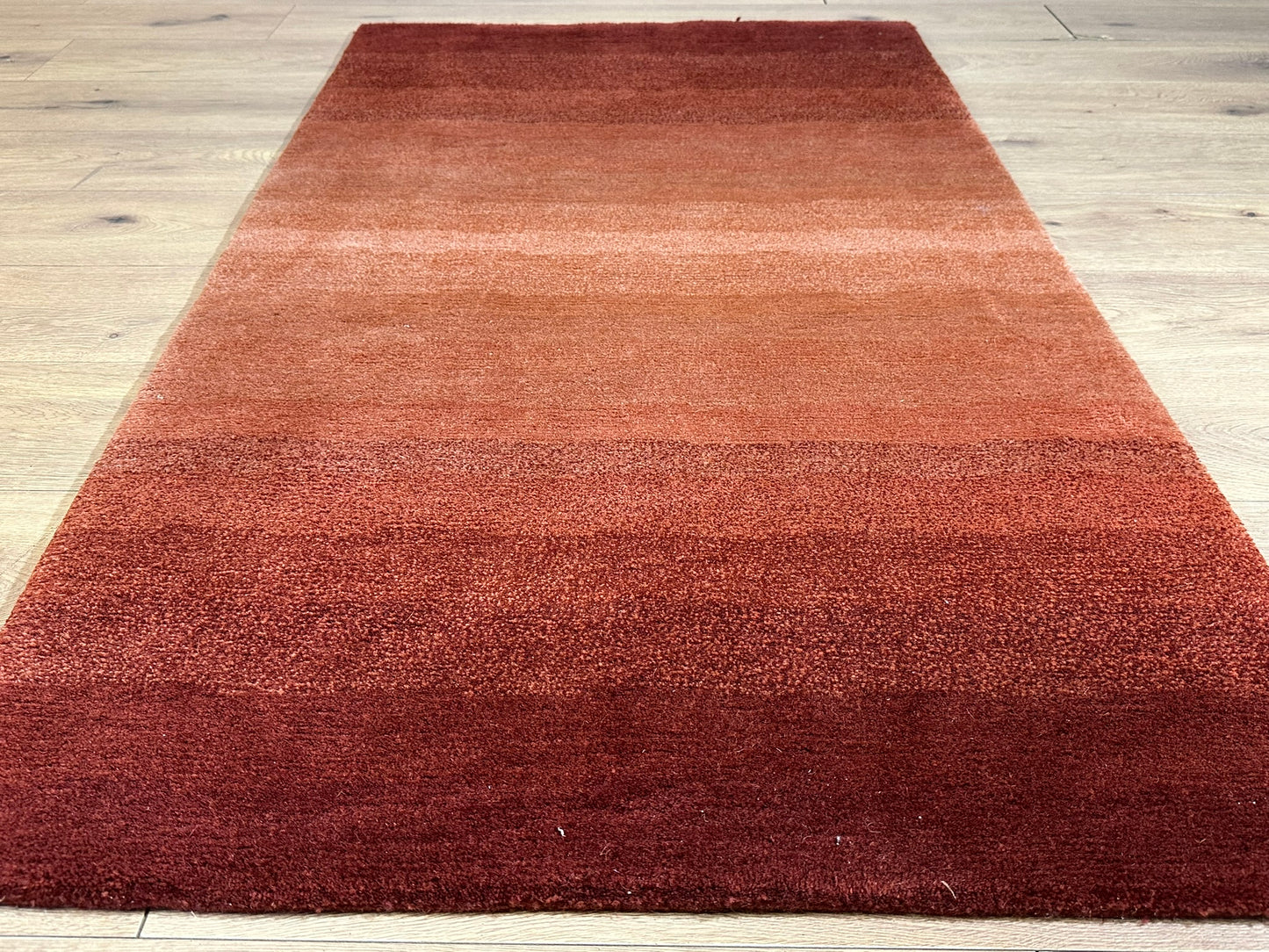 Indo Gabbeh Orientteppich handgeknüpft Terracotta Modern 156x90 cm