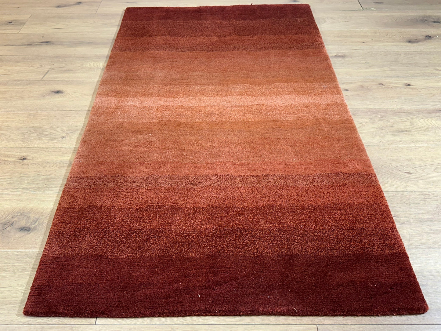 Indo Gabbeh Orientteppich handgeknüpft Terracotta Modern 156x90 cm